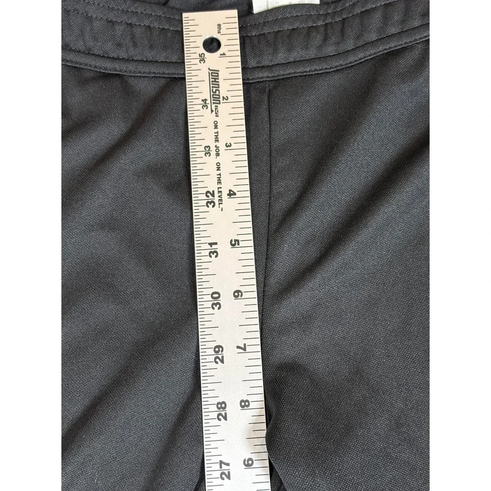 Adidas Track Pants Mens Medium Black White 3-Stripe Athletic Tapered Joggers